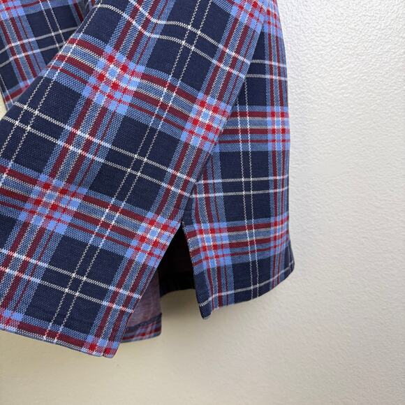 Vtg Polo Ralph Lauren Shirt Mens XL Plaid Red Blue Short Sleeve Button Casual * - Picture 7 of 11